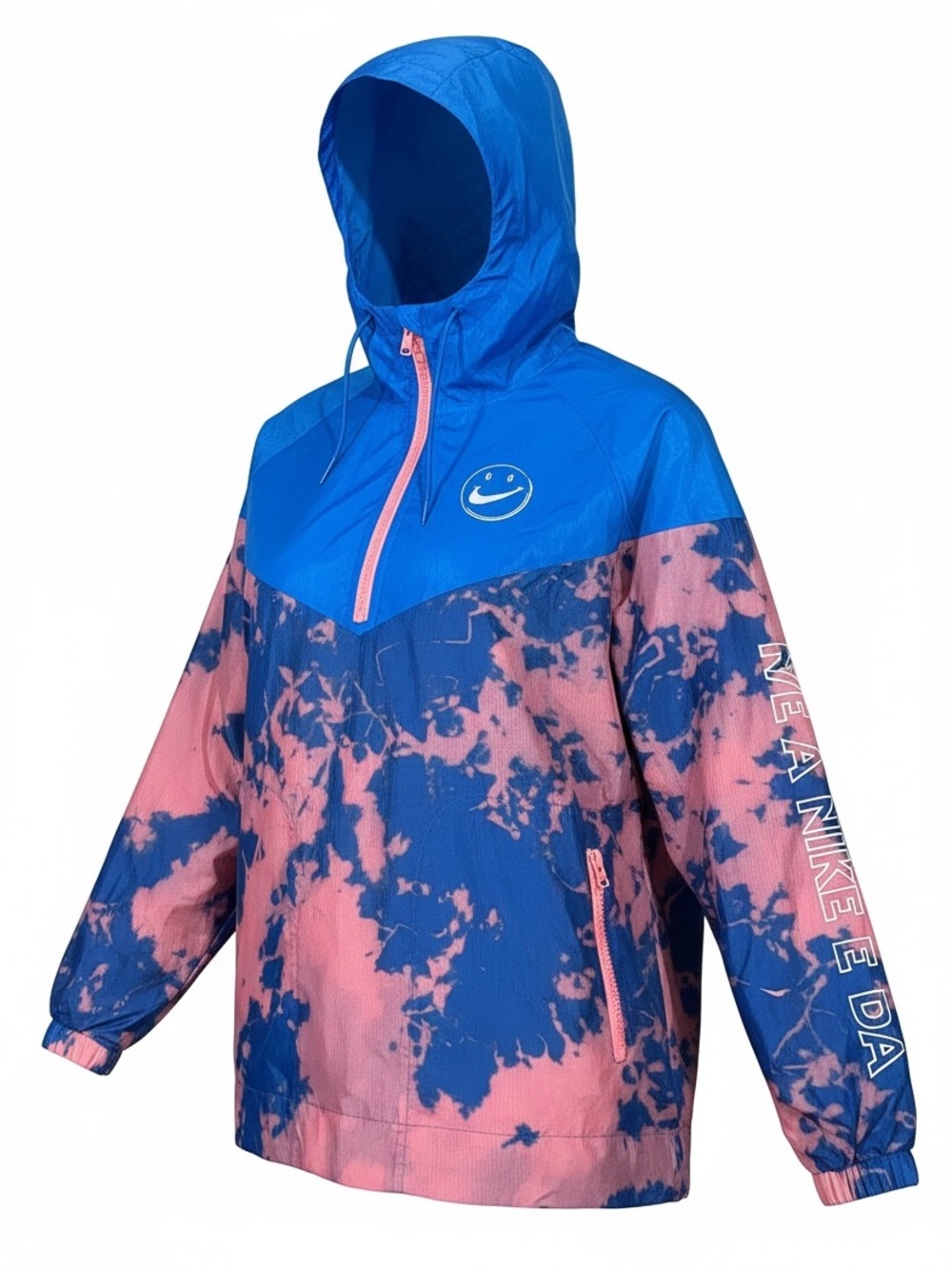 Nike Women's S Tie Dye Windwall Quarter Zip Pullover Running Athletic Jacket